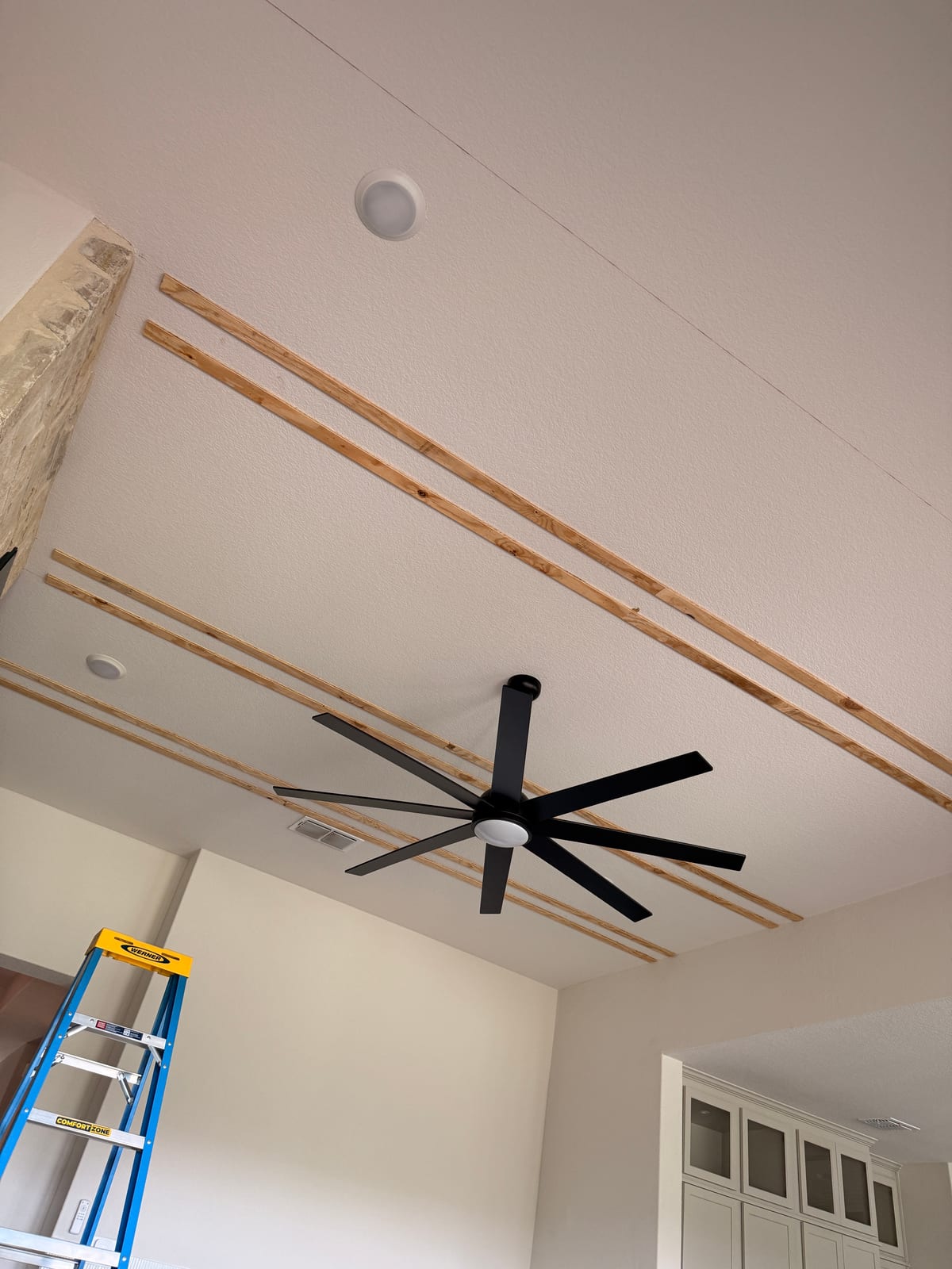 Before: Living Room Ceiling Beams